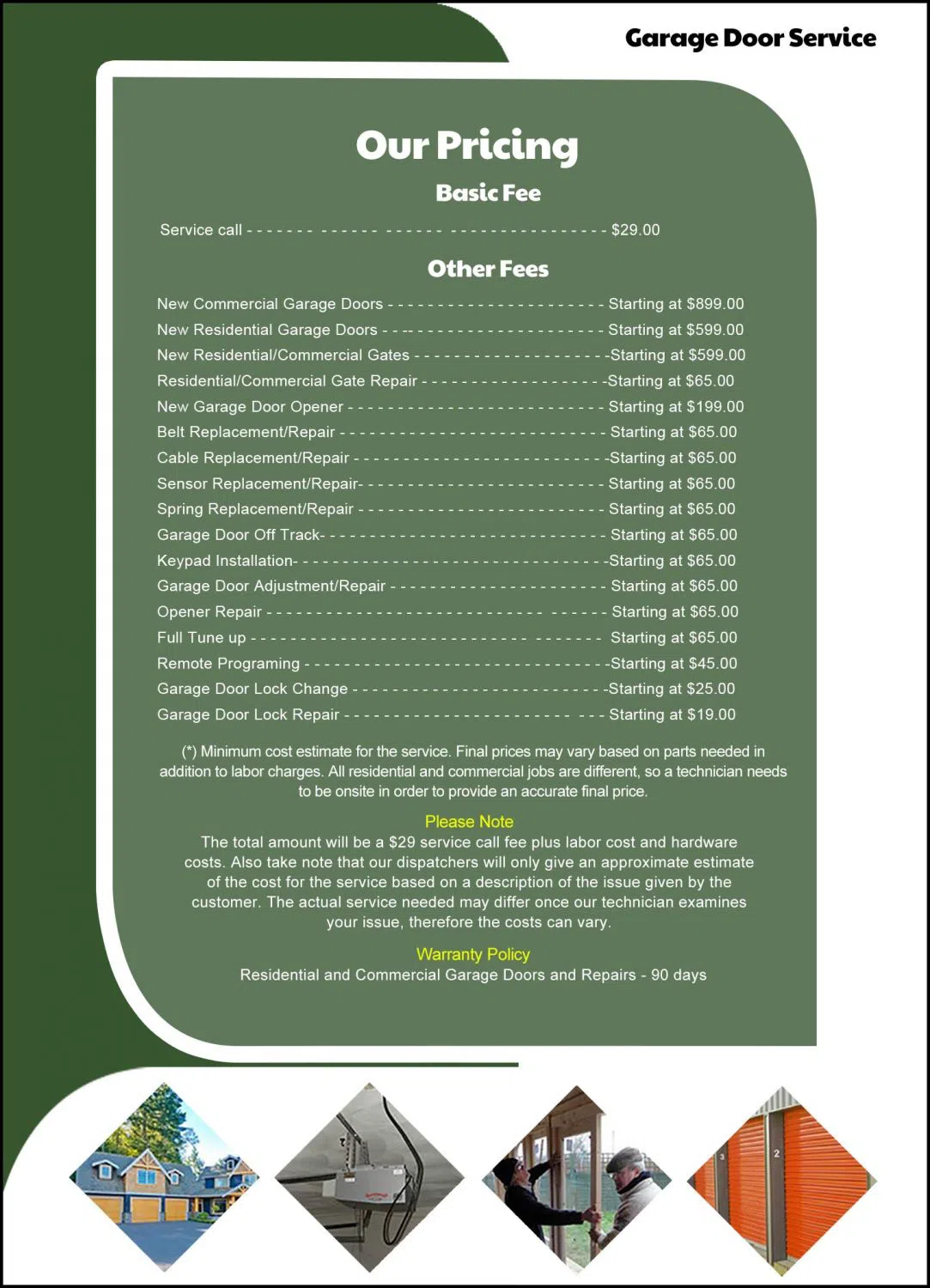 Metro Garage Doors Jacksonville, FL 904-694-2671